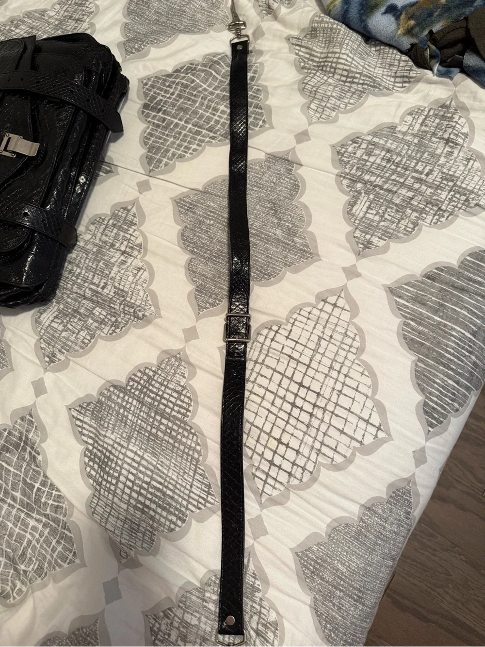 Proenza Schouler Black Python PS1 bag